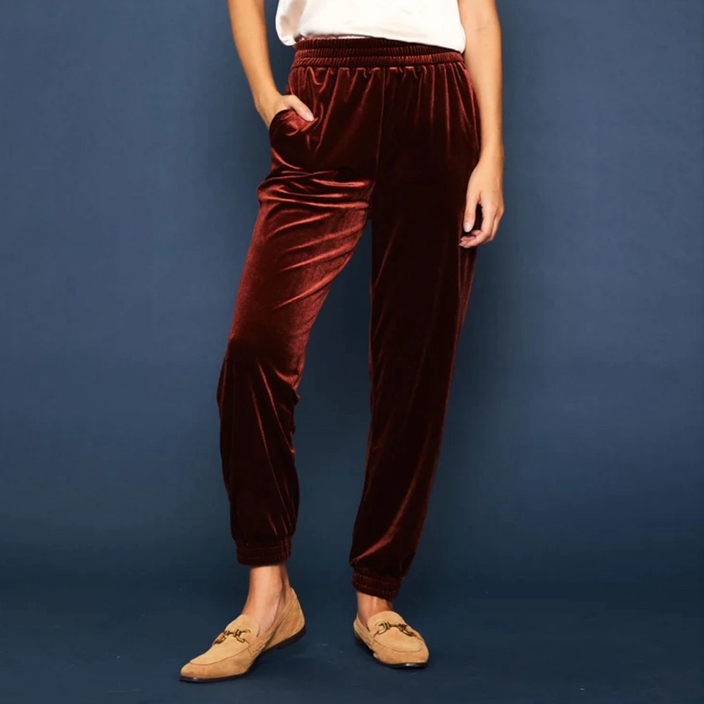 Skies Are Blue Velvet Joggers